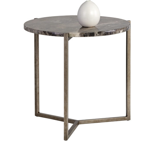 Cecil 21.5 X 20.75 inch Brown / Antique Grey End Table
